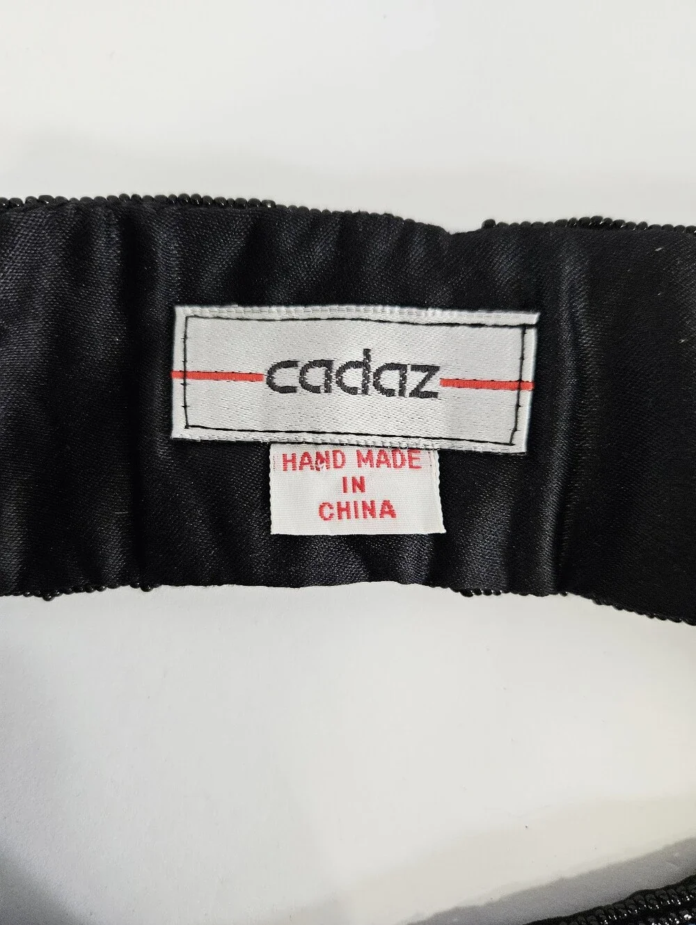 Vintage Cadaz Intricate Seed Beaded Peacock Feather Fold Over Statement Belt